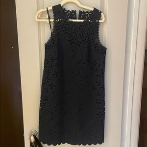 J. Crew Navy Halter Mini Dress (With Slip)